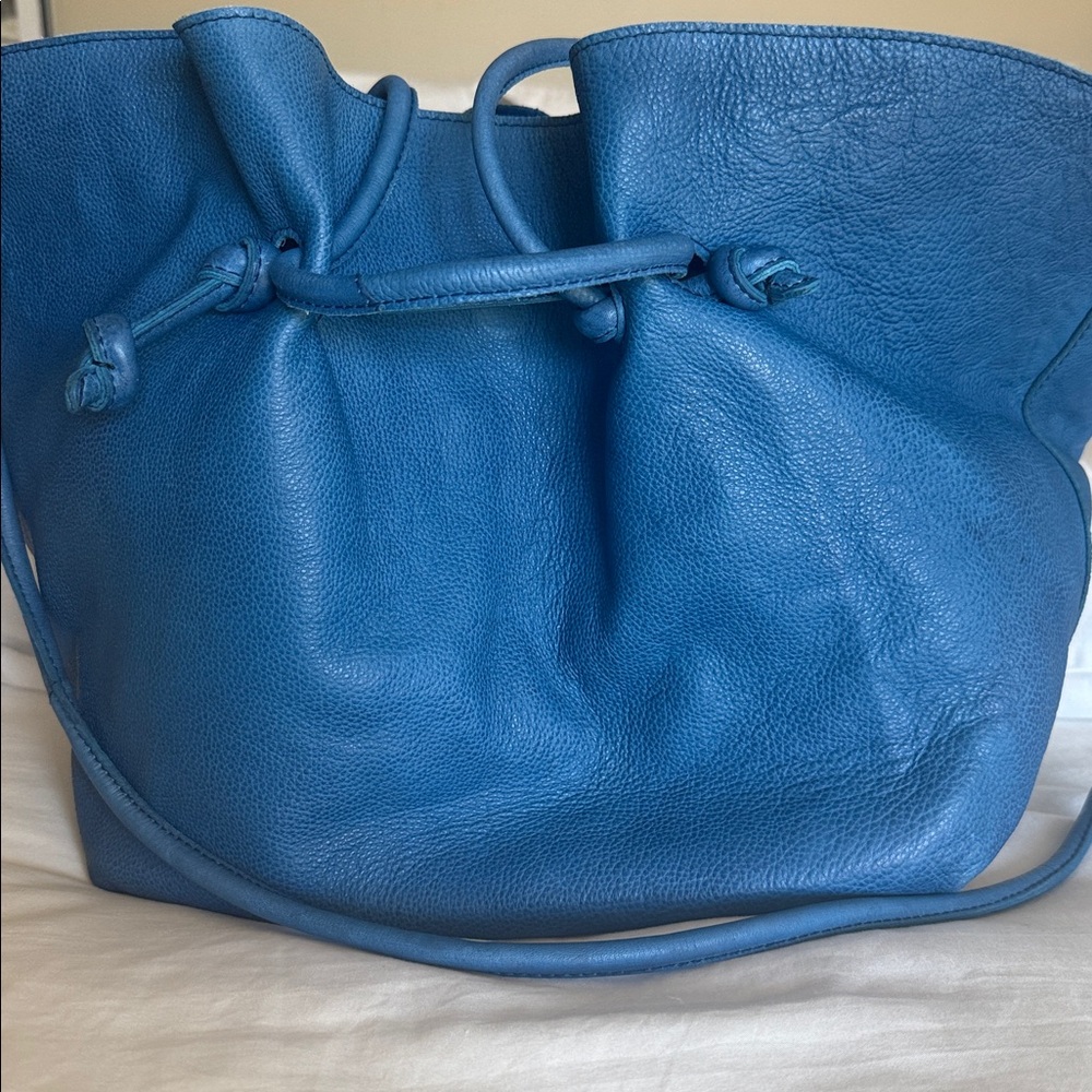 Free People Navy Leather Detail Bag